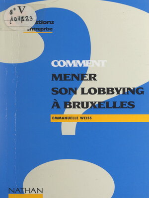 cover image of Comment mener son lobbying à Bruxelles